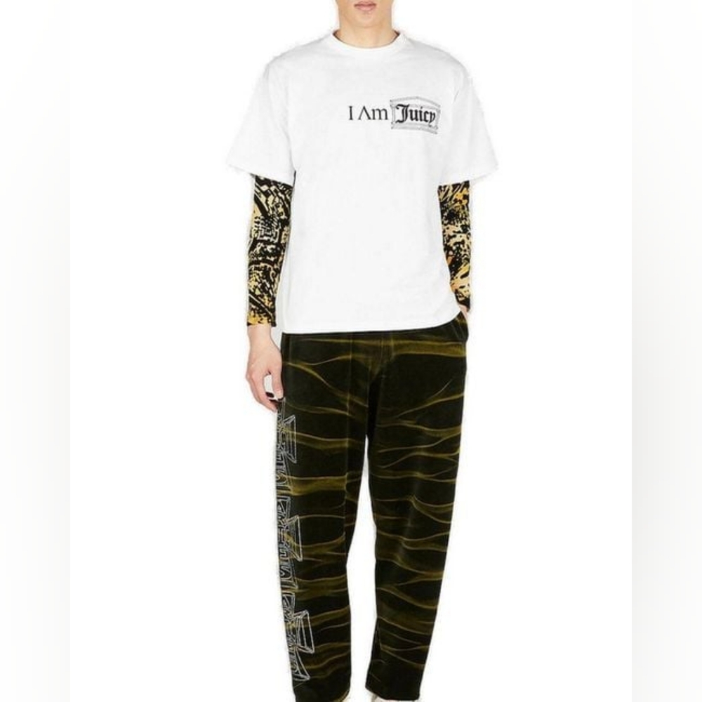 Aries x Juicy Couture - Tie Dye Track Pants in Dark Green